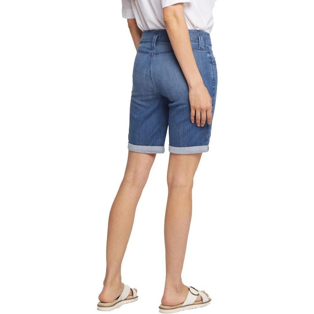NYDJ Women's High-Rise Ella Denim Cut-Off Shorts Lavish Blue Size 6 NWT - Picture 2 of 13